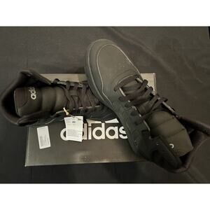 Adidas HOOPS 3.0 MID Mens SIZE 9 Black/Black/Grey GV6683 Casual Lace Up Shoes